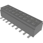 Conn Micro Socket Strip SKT 18 POS 1mm Solder ST SMD Tube