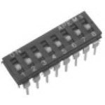 Apem Components-NDIR06H Interruttore DIP Switch DIP OFF ON SPST 6 Recessed Slide 0.025A 24VDC PC Pins 2000Cycles 2.54mm Thru-Hole Tube