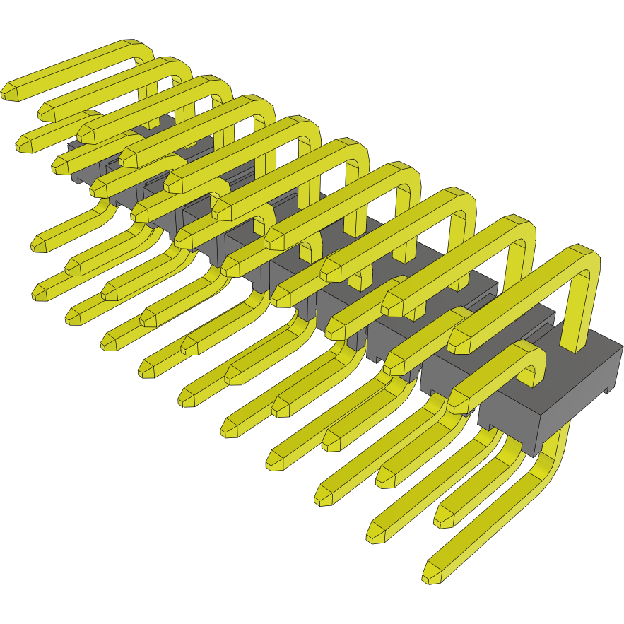 Samtec-BTMM-110-01-T-D Connector Jumpers and Shunts Conn Jumper M 20 POS 2mm Solder ST Thru-Hole Tube