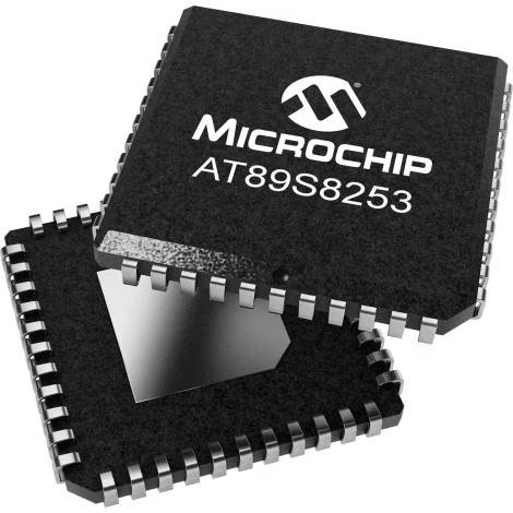 Microchip Technology-AT89S8253-24JUR Microcontrollers - MCUs MCU 8-bit 8051 CISC 12KB Flash 3.3V/5V 44-Pin PLCC T/R