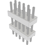 Conn Board Stacker HDR 10 POS 2.54mm Solder ST Top Entry Thru-Hole Bulk