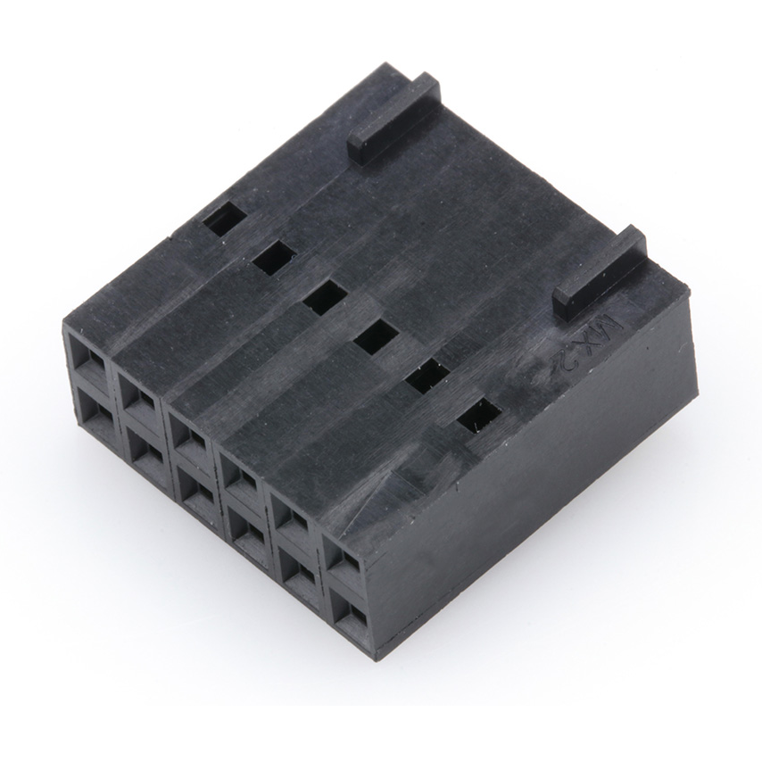 Molex-0022552123 Einzeladersteckverbinder, Gehäuse Conn Housing RCP 12 POS 2.54mm Crimp ST Cable Mount Black SL™ Bag