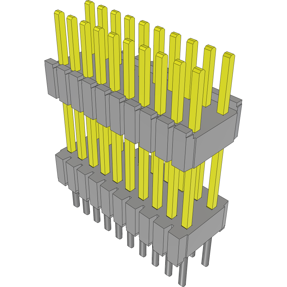 Samtec-DWM-10-57-S-D-405 Steckverbinderleisten und Leiterplattenbuchsen Conn Board Stacker HDR 20 POS 1.27mm Solder ST Thru-Hole Tube