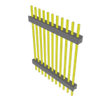 Conn Board Stacker HDR 11 POS 2.54mm Solder ST Top Entry Thru-Hole FLEX STACK Bulk