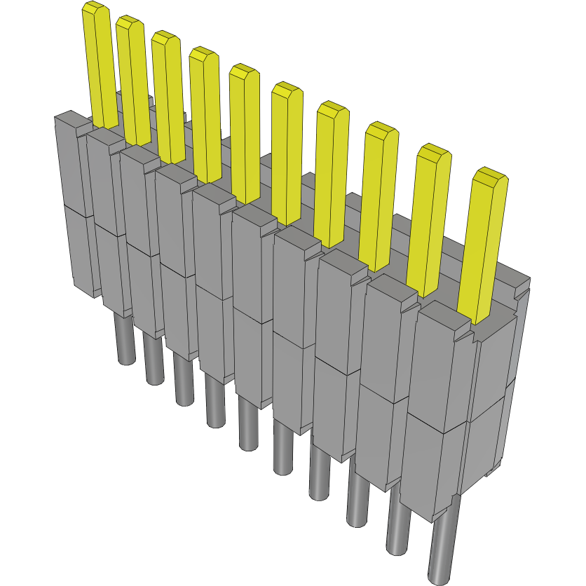 Samtec-DWM-10-52-L-S-200 Steckverbinderleisten und Leiterplattenbuchsen Conn Board Stacker HDR 10 POS 1.27mm Solder ST Thru-Hole Tube