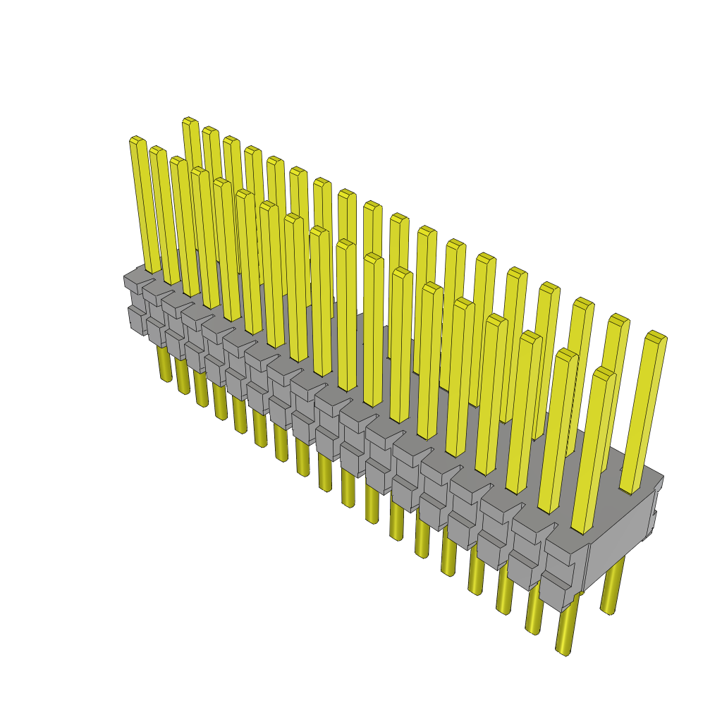 Samtec-TMS-118-01-S-D Steckverbinderleisten und Leiterplattenbuchsen Conn Unshrouded Header HDR 36 POS 1.27mm Solder ST Top Entry Thru-Hole Tube