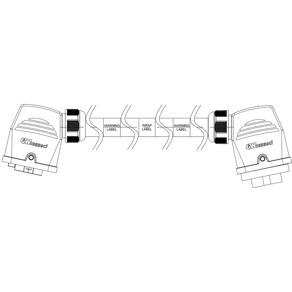 Molex-935990040 Cable Assembly Other Heavy Duty Connector S-QD 4/2 Double-Ended Cord-set, Male 90 Deg to Female 90 Deg