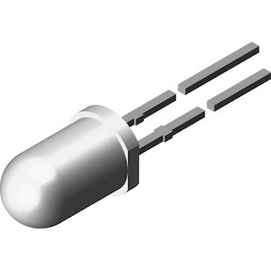 Vishay-TLLR5401 LED LED Uni-Color Red 635nm 2-Pin T-1 3/4 T/R