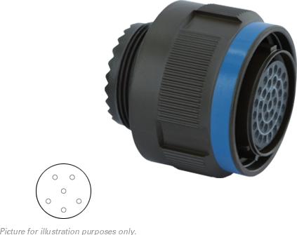 SOURIAU-8D509Z35BN Steckverbinder, rund Conn Circular SKT 6 POS Crimp ST Cable Mount 6 Terminal 1 Port