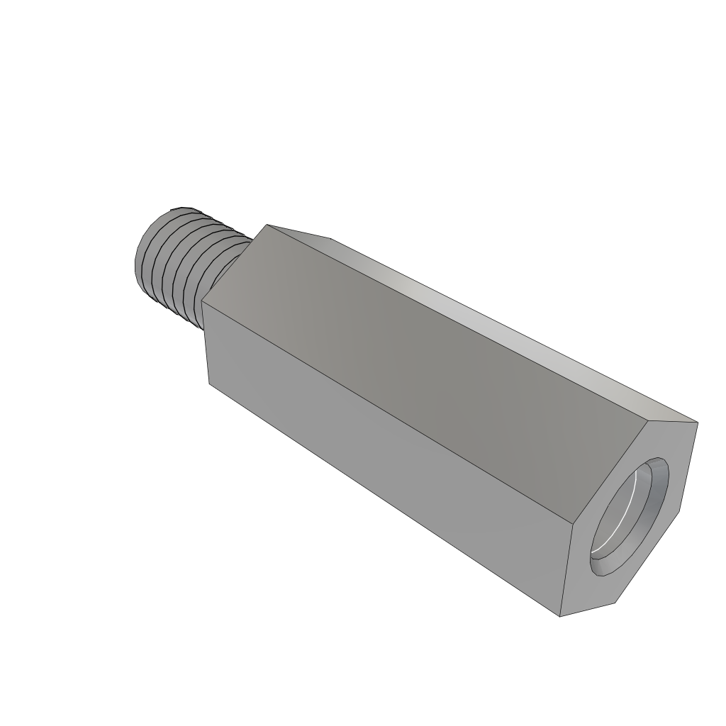Samtec-SO-1215-03-01-02-L-N Distanzhülsen Standoff Hex M/F 4-40-THD 4.76mm-A/F 4.76mm-LG Stainless Steel 303