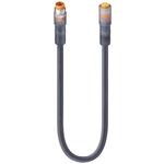 M8 5-Pole, B-coding Double-Ended Overmolded Cordsets, Straight and Right Angle, Male to Female for Actuators and Sensors