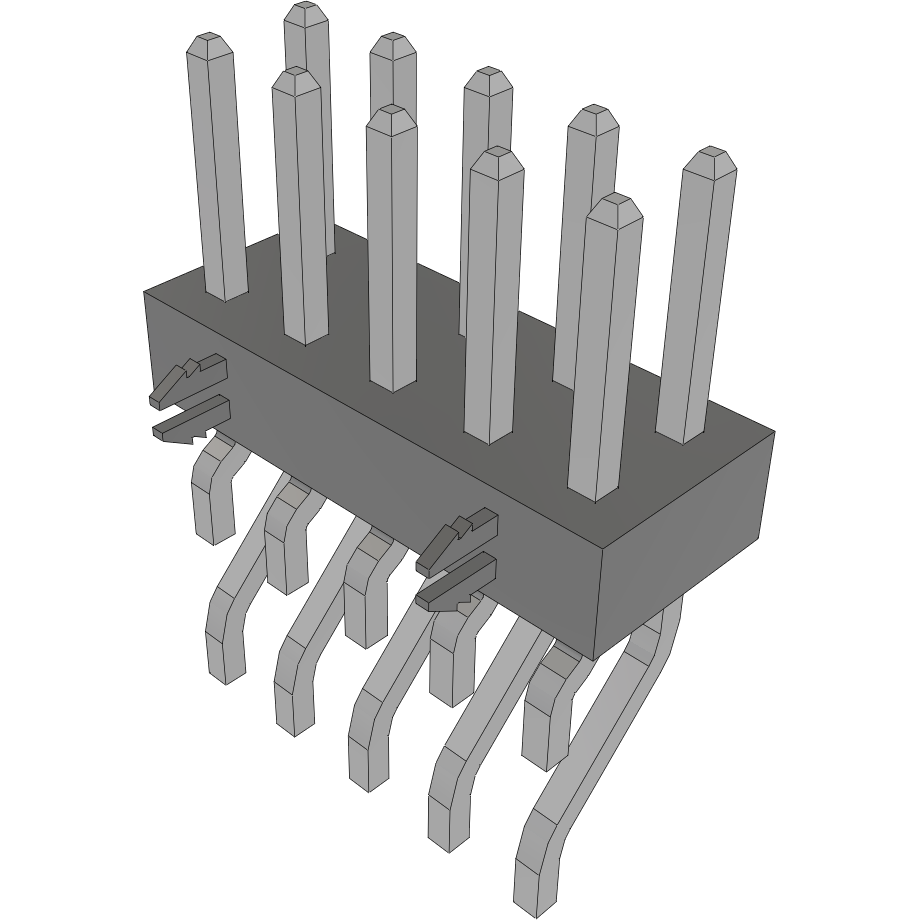 Samtec-MMT-105-02-T-DH-LC Steckverbinderleisten und Leiterplattenbuchsen Conn Unshrouded Header HDR 10 POS 2mm Solder RA Side Entry SMD Tube