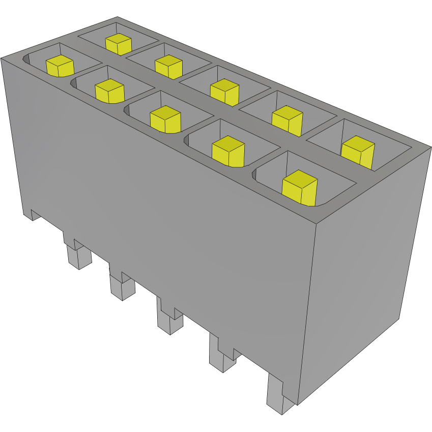 Samtec-IPT1-105-01-S-D Steckverbinderleisten und Leiterplattenbuchsen Conn Wire to Board HDR 10 POS 2.54mm Solder ST Top Entry Thru-Hole Mini Mate® Tube
