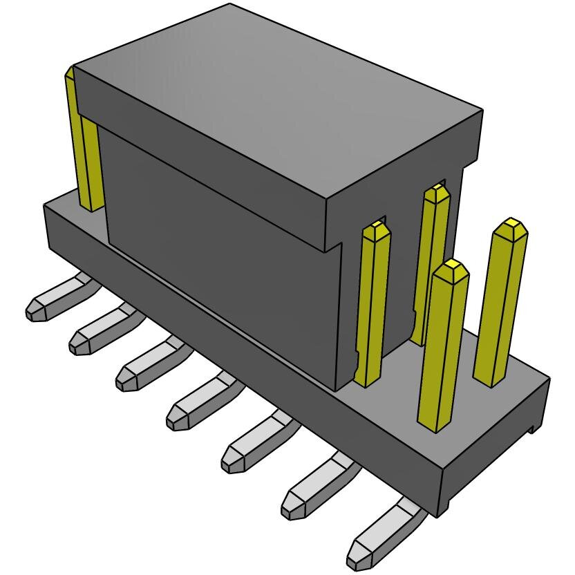 Samtec-TMM-107-06-L-D-SM-P 连接器插头及 PCB 插座 Conn Unshrouded Header HDR 14 POS 2mm Solder ST Top Entry SMD Tube