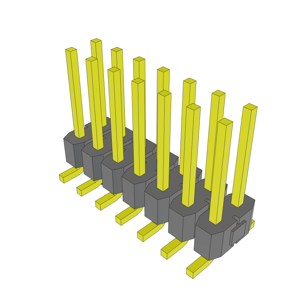 Samtec-TSM-107-02-L-DV-A Steckverbinderleisten und Leiterplattenbuchsen Conn Unshrouded Header HDR 14 POS 2.54mm Solder ST Top Entry SMD Tube