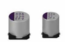 Rubycon Corporation-35PJV330M10X10.5 Capacitor Aluminum Polymer Cap Aluminum Polymer Hybrid 330uF 35VDC 20%( 10 X 10.5mm) SMD 0.02 Ohm 2.8A 4000h 125°C Automotive AEC-Q200