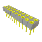 Conn Socket Strip SKT 20 POS 2.54mm Solder ST Top Entry Thru-Hole Tube