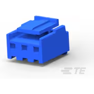 TE Connectivity-3-1123722-3 Einzeladersteckverbinder, Gehäuse Conn Housing RCP 3 POS 3.95mm Crimp ST Cable Mount Blue Bag