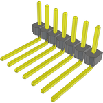 Conn Unshrouded Header HDR 7 POS 2.54mm Solder RA Side Entry Thru-Hole Bulk