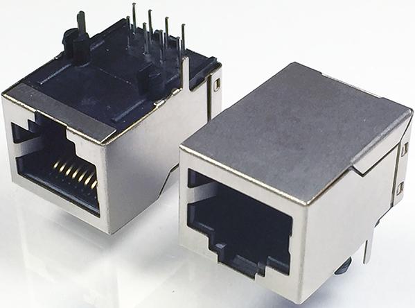 Abracon-ARJ012-110553 Connector Telephone and Telecom Conn RJ-45 RCP 8 POS 1.27mm Solder RA Thru-Hole 8 Terminal 1 Port Tray