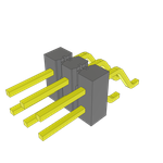 Conn Unshrouded Header HDR 6 POS 2.54mm Solder RA Side Entry SMD Bulk