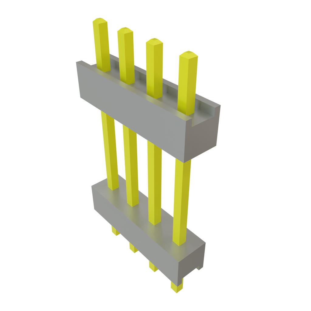 Samtec-DW-04-09-G-S-510 Steckverbinderleisten und Leiterplattenbuchsen Conn Board Stacker HDR 4 POS 2.54mm Solder ST Top Entry Thru-Hole Bulk