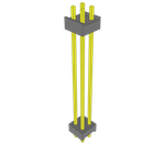 Conn Board Stacker HDR 4 POS 2.54mm Solder ST Top Entry Thru-Hole Bulk