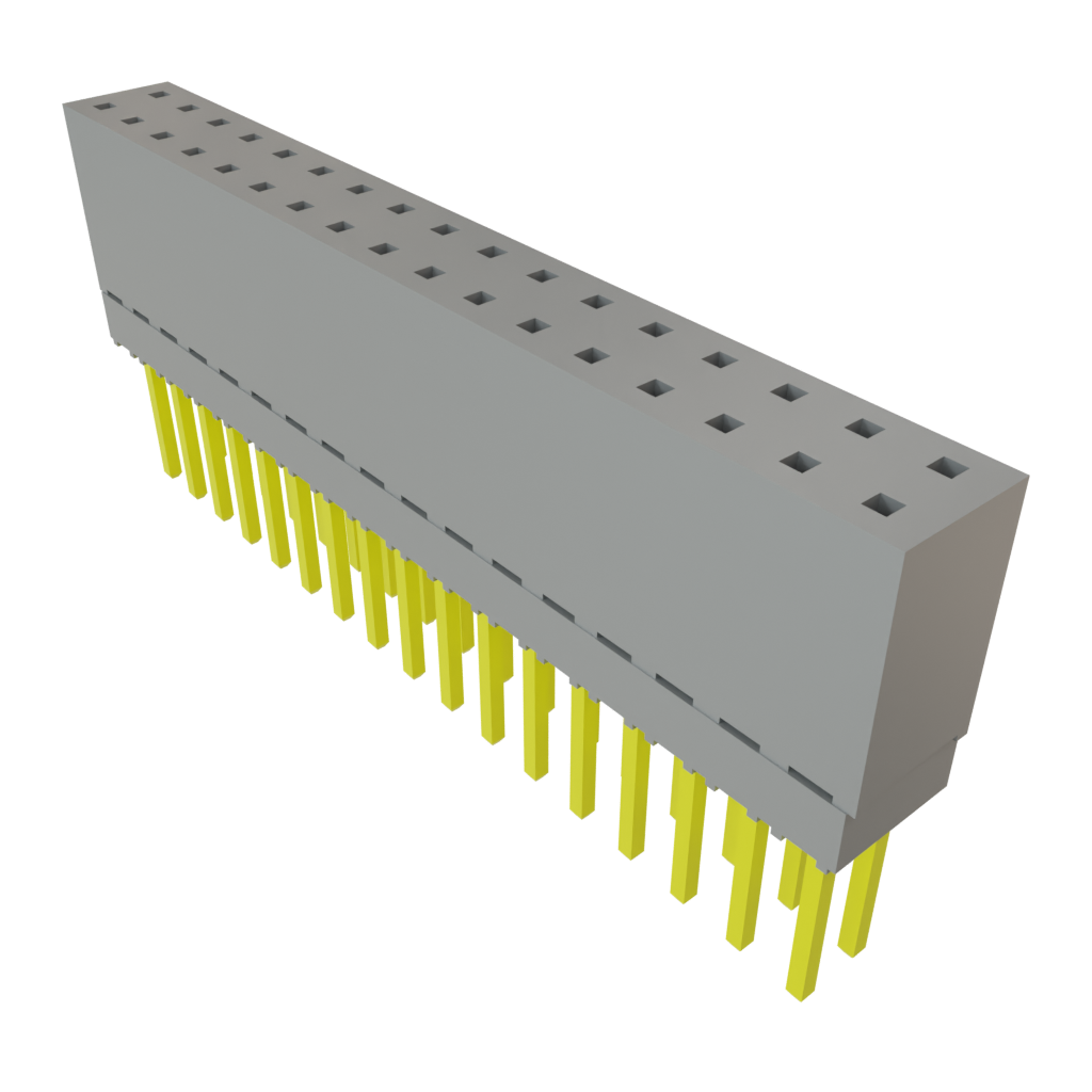 Samtec-ESQ-117-13-G-D Steckverbinderleisten und Leiterplattenbuchsen Conn Elevated Socket SKT 34 POS 2.54mm Solder ST Top Entry Thru-Hole Tube