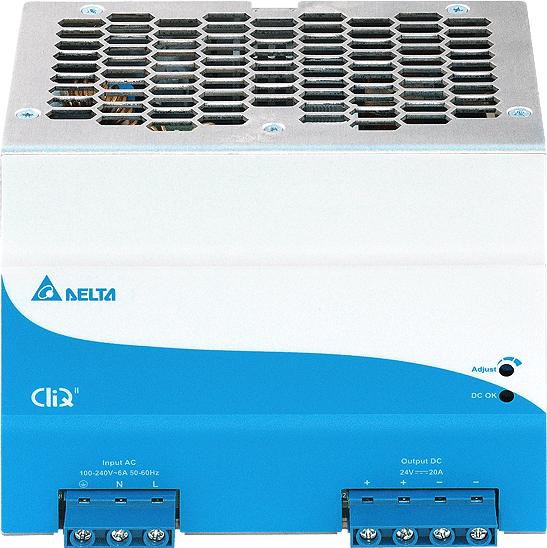 Delta Electronics-DRP024V480W1BN AC-DC-Spannungsversorgung AC/DC Power Supply Single-OUT 24V 20A 480W 7-Pin Carton