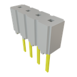 Conn Socket Strip SKT 4 POS 2.54mm Solder ST Thru-Hole Bulk