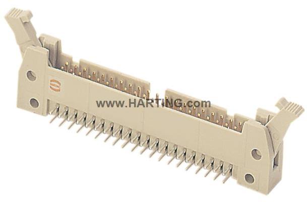 HARTING-09185245903 Cabezales del conector y receptáculos PCB Conn Ejector Header M 24 POS 2.54mm Solder RA Side Entry Thru-Hole