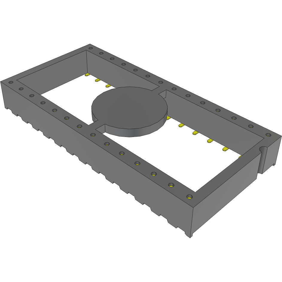 Samtec-ICF-628-S-I 插座连接器 Conn DIP Socket SKT 28 POS 2.54mm Solder ST SMD Tube