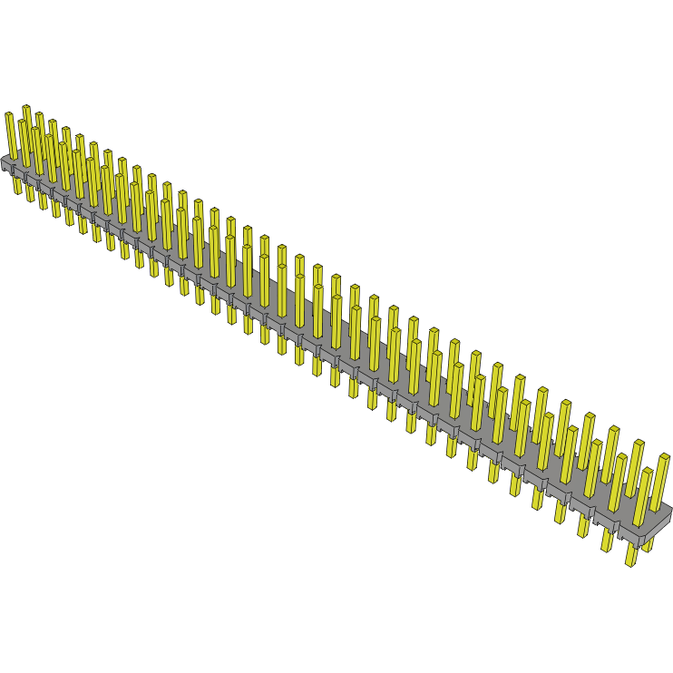 Samtec-MTLW-136-07-G-D-240 Cabezales del conector y receptáculos PCB Conn Unshrouded Header HDR 72 POS 2.54mm Solder ST Top Entry Thru-Hole Bulk