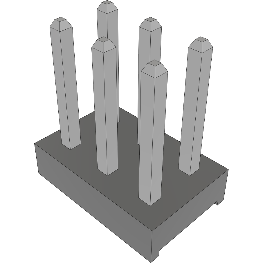 Samtec-MTMM-103-02-T-D-196 Cabezales del conector y receptáculos PCB Conn Unshrouded Header HDR 6 POS 2mm Solder ST Top Entry Thru-Hole Bulk