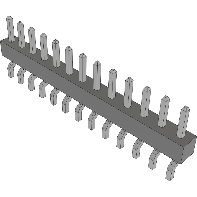 Samtec-MMT-113-01-T-SH Connector Headers and PCB Receptacles Conn Unshrouded Header HDR 13 POS 2mm Solder RA Side Entry SMD Tube