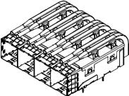 Molex-0768661123 Steckverbinder, Telefon und Telekommunikation Conn I-Pass+ RCP 144 POS Press Fit RA Thru-Hole 144 Terminal 4 Port Tray