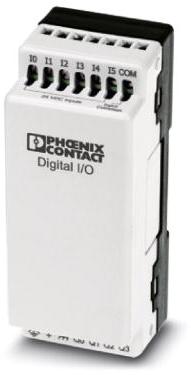 PHOENIX CONTACT-2701328 Schnittstellenmodule I/O extension module for use with Nanoline 24 V DC base unit. Equipped with 3 digital input and 4, 5 A relay output channels