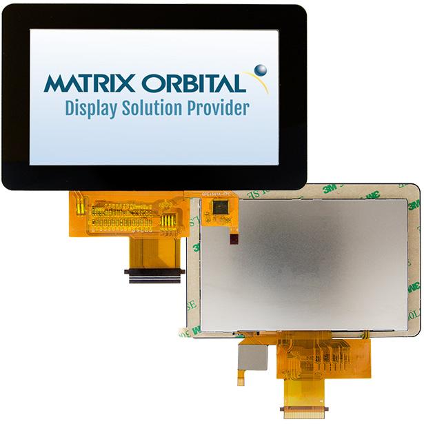 Matrix Orbital-MOP-TFT480272-43G-BLM-TPC TFT-Module 4.3in TFT 24 Bit Parallel LED Backlight -20°C to 70°C 46-Pin