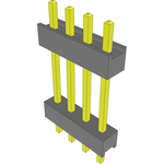 Conn Board Stacker HDR 4 POS 2.54mm Solder ST Thru-Hole Bulk