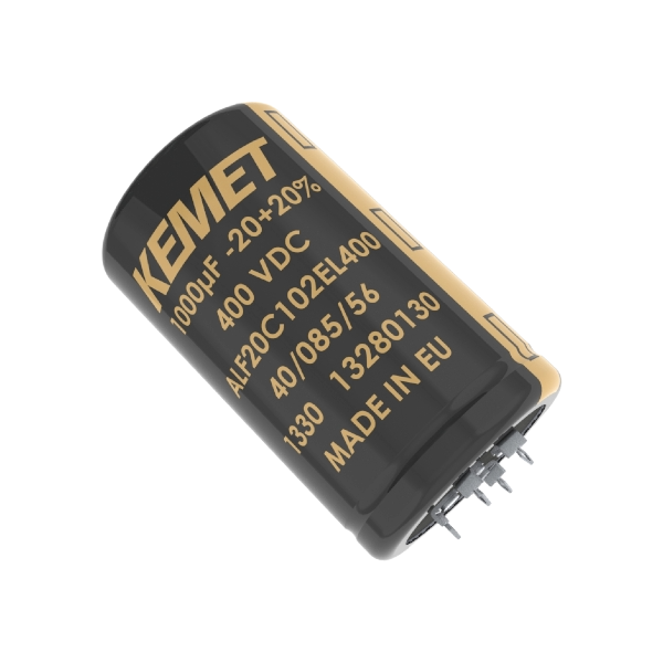 KEMET Corporation-A533HP102M450C Condensatore alluminio Cap Aluminum Lytic 1000uF 450V 20% (40 X 80mm) Press-Fit 0.114 Ohm 4.95A 18000h 85°C