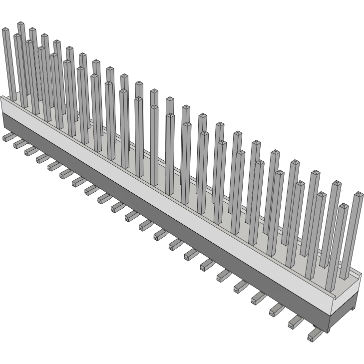 Samtec-HW-22-09-T-D-250-SM-A Connector Headers and PCB Receptacles Conn Board Stacker HDR 44 POS 2.54mm Solder ST Top Entry SMD Tube