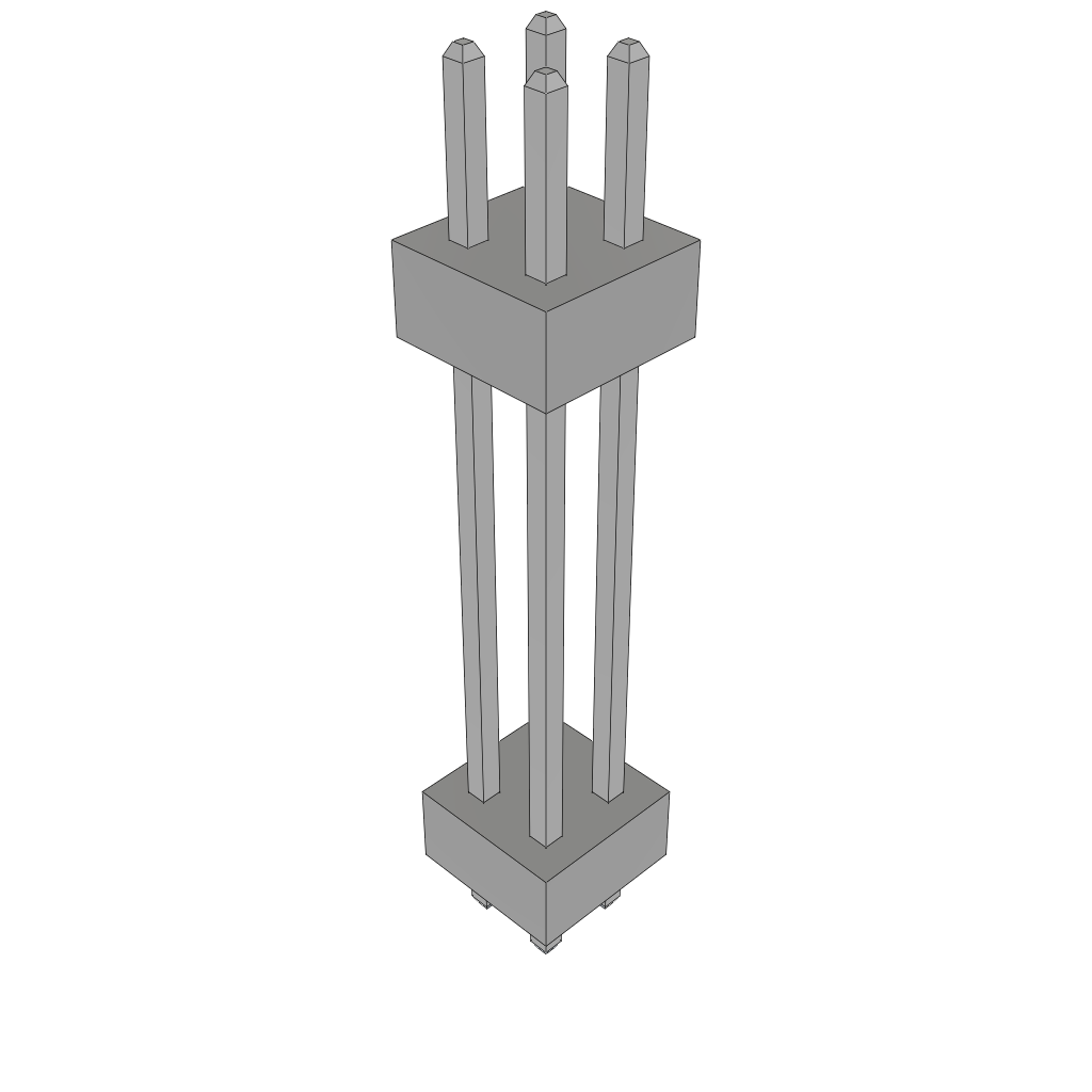Samtec-TW-02-08-T-D-620-065 Steckverbinderleisten und Leiterplattenbuchsen Conn Board Stacker HDR 4 POS 2mm Solder ST Top Entry Thru-Hole Bulk