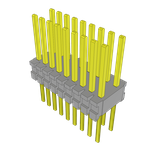 Conn Unshrouded Header HDR 18 POS 1.27mm Solder ST Top Entry Thru-Hole Tube