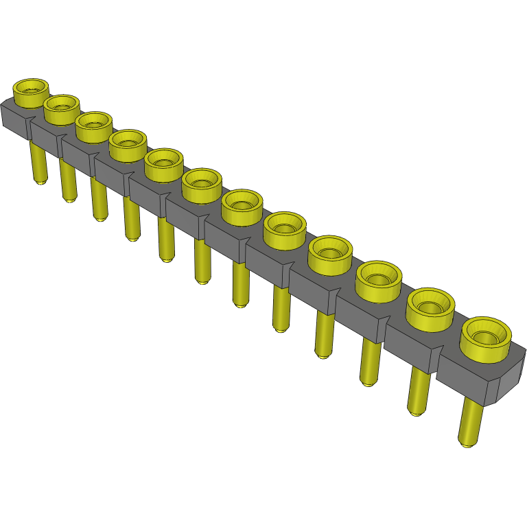 Samtec-SL-112-T-10 Embases de raccordement et réceptacles PCB Conn Socket Strip SKT 12 POS 2.54mm Solder ST Top Entry Thru-Hole Bulk