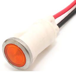 Mallory Sonalert Products-FL1P-12QW-2-Y2V Panel Mount Indicators LED Panel Mount Indicator Uni-Color Yellow 1500mcd 2-Pin Bulk