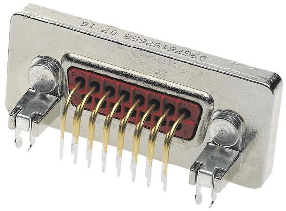 HARTING-09676507658 Steckverbinder, D-Sub Conn D-Sub M 50 POS 2.74mm Solder RA Thru-Hole 50 Terminal 1 Port