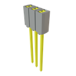Conn Socket Strip SKT 3 POS 2.54mm Wire Wrap ST Thru-Hole Bulk