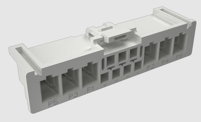 Amphenol Communications Solutions-10162695-107060LF Custodia filo connettore dedicato Conn Housing RCP 6Power/7Signal POS 3mm/1mm Crimp ST Cable Mount Natural Bag