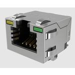 Conn RJ-45 RCP 8 POS 1.02mm Solder RA SMD 12 Terminal 1 Port Cat 5e T/R