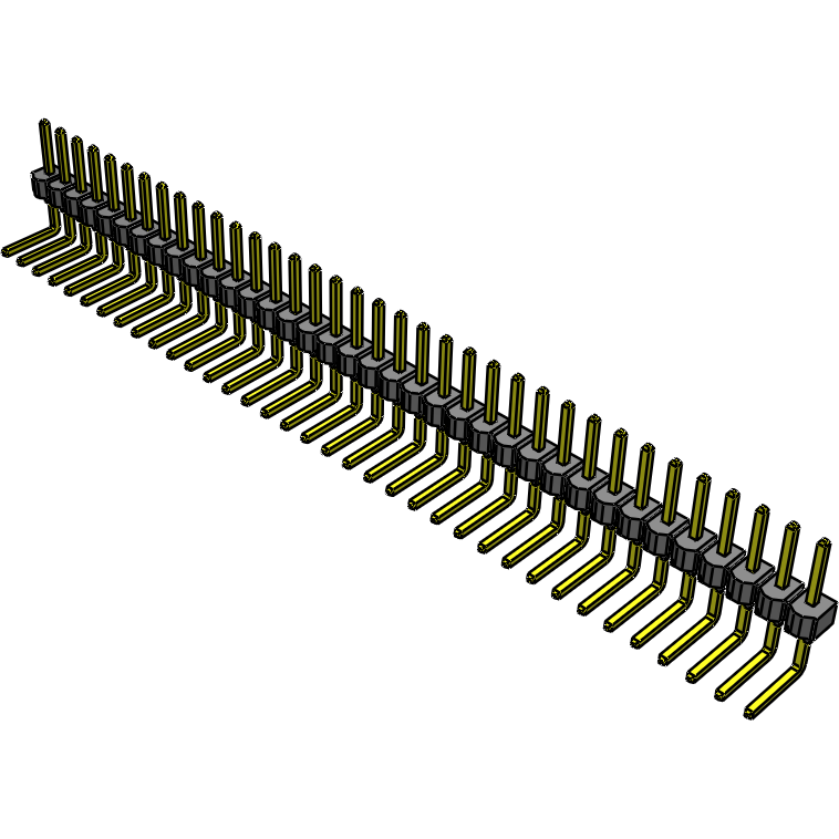 Samtec-TSW-136-09-L-S-RE Piastre connettori e prese PCB Conn Unshrouded Header HDR 36 POS 2.54mm Solder RA Side Entry Thru-Hole Bulk